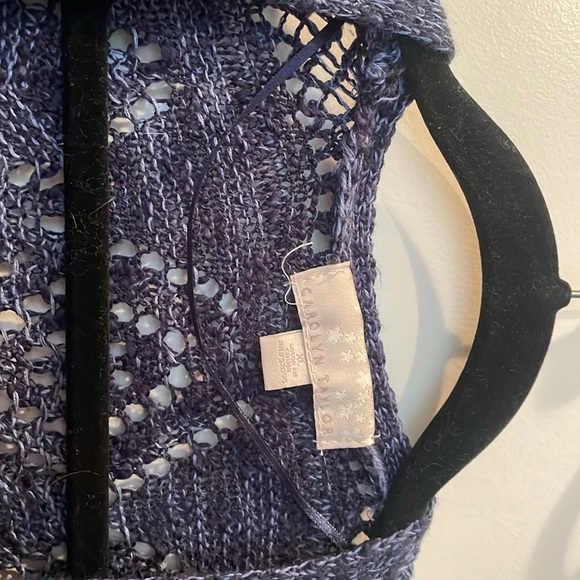 Carolyn Taylor dark blue knit sweater. - Picture 2 of 5